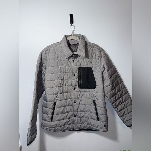 American Eagle Men’s Gray Lightweight Puffer Jacket Size Large NWOT - Picture 1 of 11